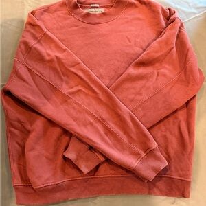 Abercrombie & Fitch Men's Brick Red Crewneck Sweater